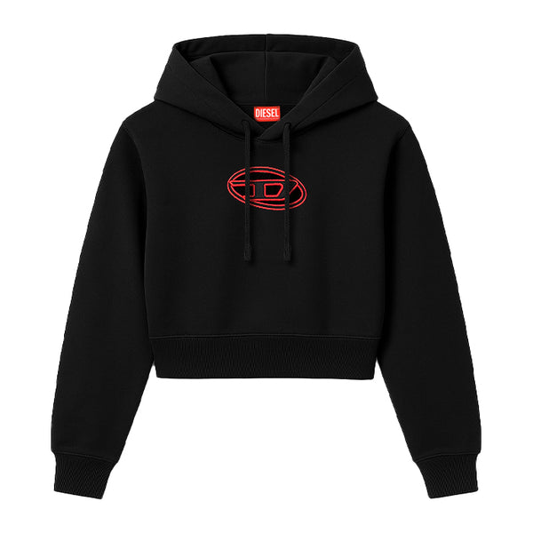 DIESEL / ディーゼル F SLIMMY HOOD OD カット アウト オーバルD ロゴ フーディー レディース A157140GRAC 502a157140grac