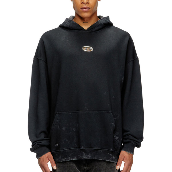 DIESEL / ディーゼル S BOXT HOOD T10 カット アウト メタル オーバルD フーディー A194160IPAC 502a194160ipac