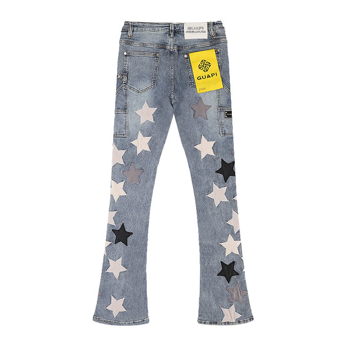 GUAPI / グアピ アクア ブルー ヴィンテージ スター デニム 502aquabluevint