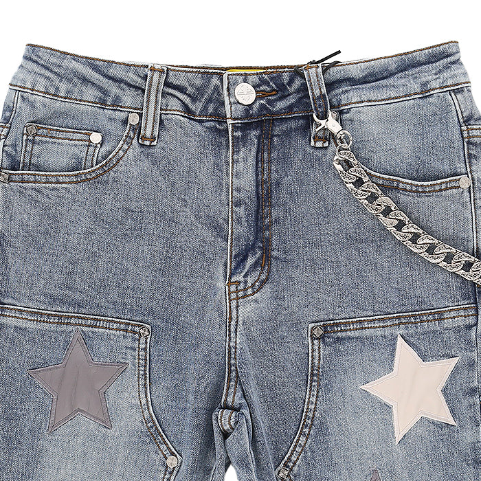 GUAPI / グアピ アクア ブルー ヴィンテージ スター デニム 502aquabluevint