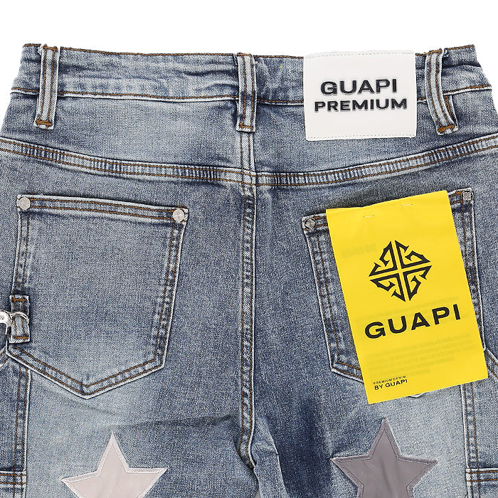 GUAPI / グアピ アクア ブルー ヴィンテージ スター デニム 502aquabluevint