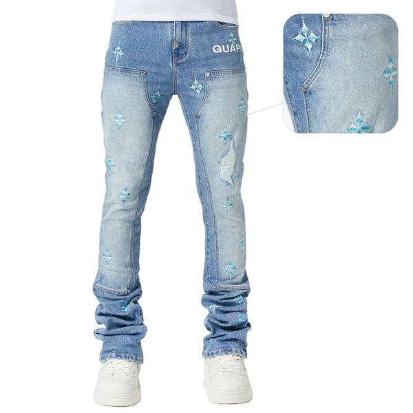 GUAPI / グアピ アクアブルー スターフレア デニム 502aqubluestafl