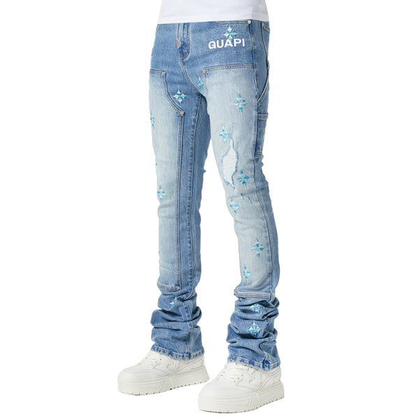 GUAPI / グアピ アクアブルー スターフレア デニム 502aqubluestafl