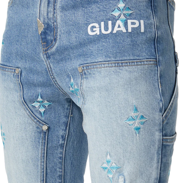 GUAPI / グアピ アクアブルー スターフレア デニム 502aqubluestafl
