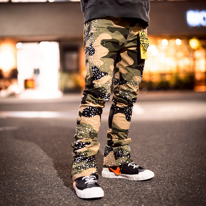 GUAPI / グアピ カモ パール エンブリッシュド デニム 502camopearlsem