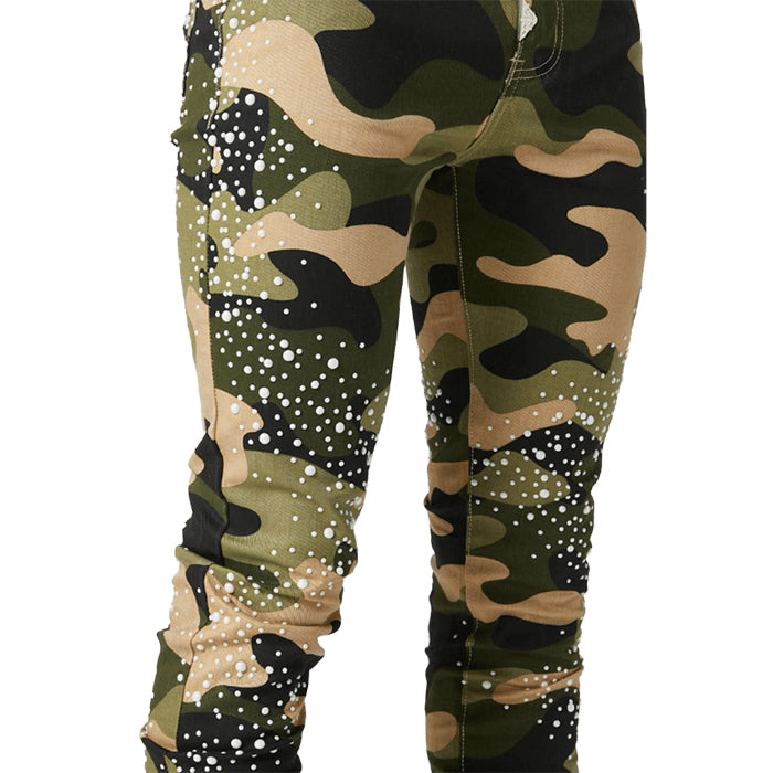 GUAPI / グアピ カモ パール エンブリッシュド デニム 502camopearlsem