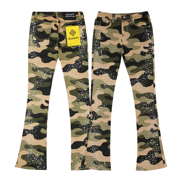 GUAPI / グアピ カモ パール エンブリッシュド デニム 502camopearlsem