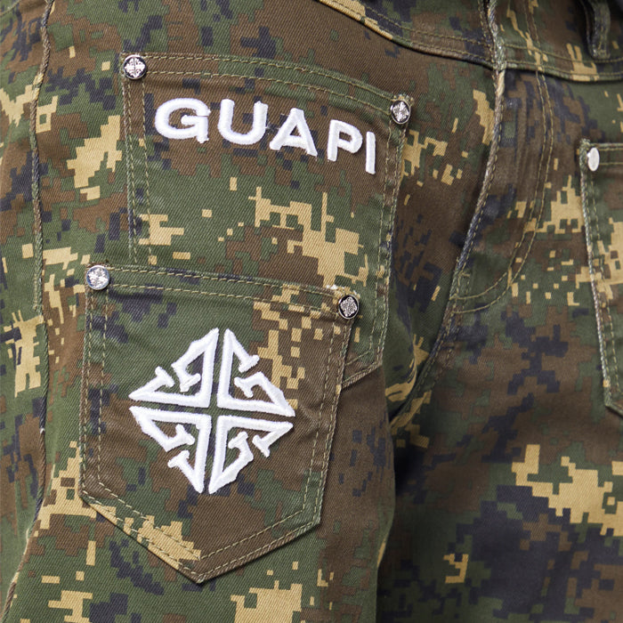 GUAPI / グアピ カモ ポケット フレア デニム 502camopocketsf
