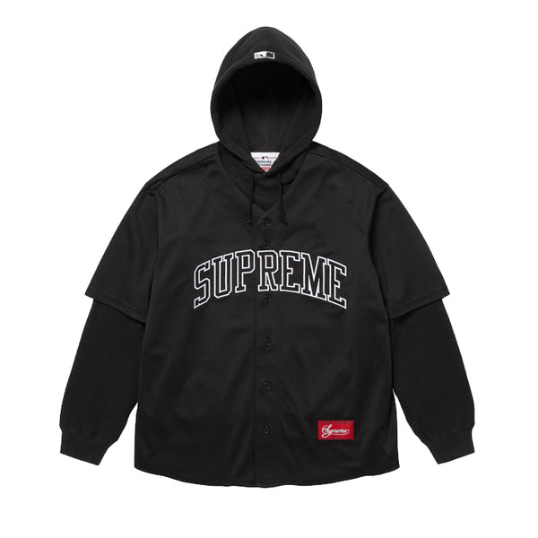 SUPREME × CHICAGO WHITE SOX / シュプリーム × シカゴ ホワイトソックス フーデッド ベースボール ジャージ FW25KN75 502fw25kn75