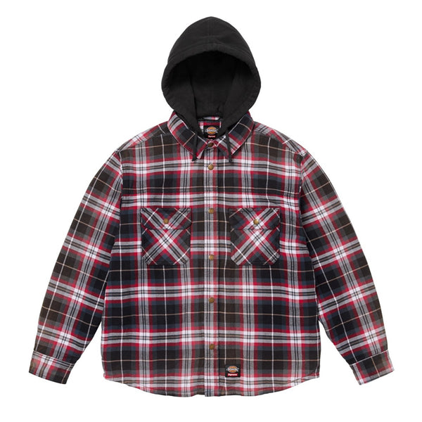 SUPREME × DICKIES / シュプリーム × ディッキーズ ライン ジップアップ フード フランネル シャツ FW25S20 502fw25s20