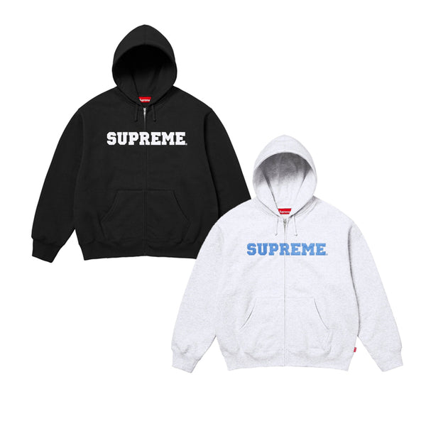 SUPREME / シュプリーム カレッジエイト アップリケ ジップ フード スウェット シャツ FW25SW28 502fw25sw28