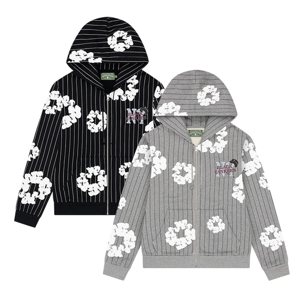 DENIM TEARS / デニムティアーズ ピンストライプ リース ジップ フーディー 502fw25tzh1126