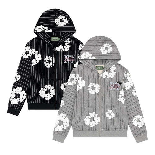 DENIM TEARS / デニムティアーズ ピンストライプ リース ジップ フーディー 502fw25tzh1126