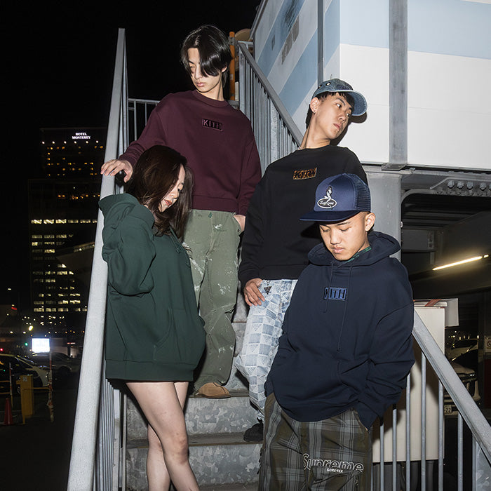 KITH / キス クラシック ロゴ レオパード アップリケ ネルソン クルー