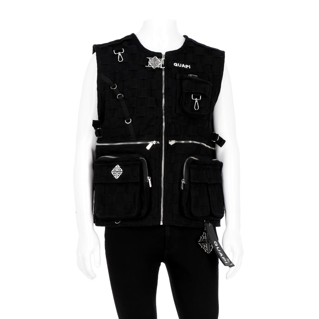 GUAPI / グアピ オブシディアン ブラック ブレイデッド ベスト 502obasuduabbla