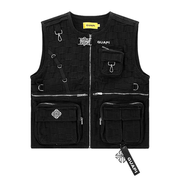 GUAPI / グアピ オブシディアン ブラック ブレイデッド ベスト 502obasuduabbla