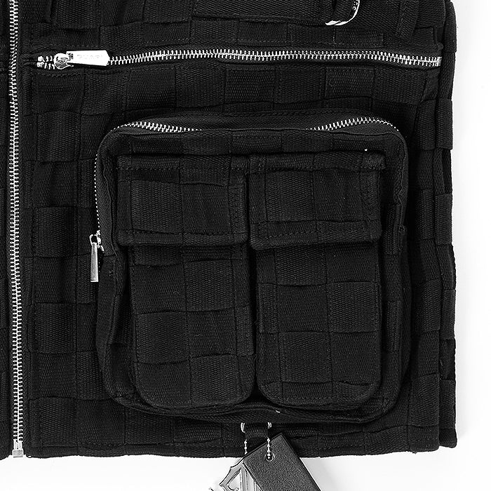 GUAPI / グアピ オブシディアン ブラック ブレイデッド ベスト 502obasuduabbla