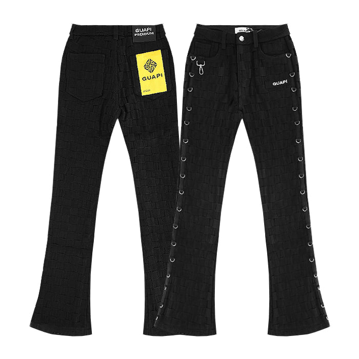 GUAPI / グアピ オブシディアン ブラック ブレイデッド パンツ 502obsidianblac