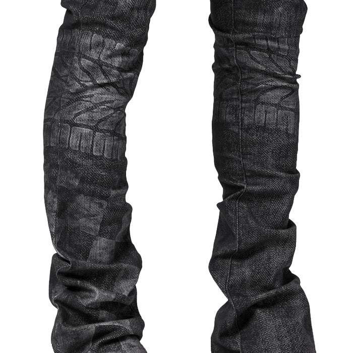 GUAPI / グアピ オブシディアン ブラック レーサー デニム V1