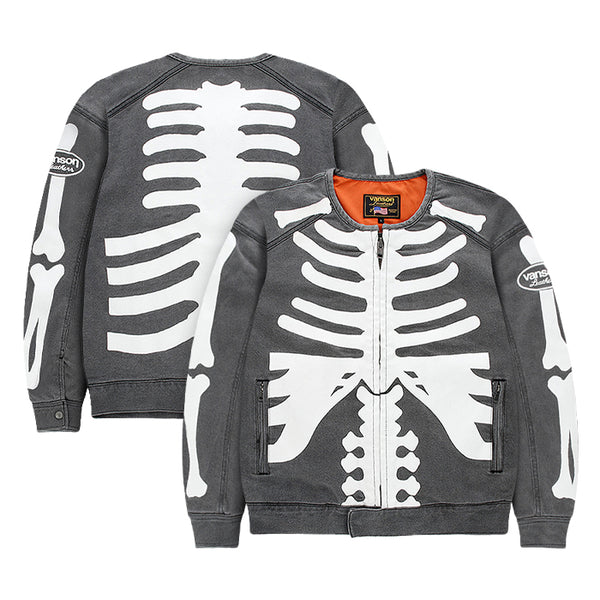 VANSON / バンソン  リッツ スケルトン デニム ライダース ジャケット 502rzv2505