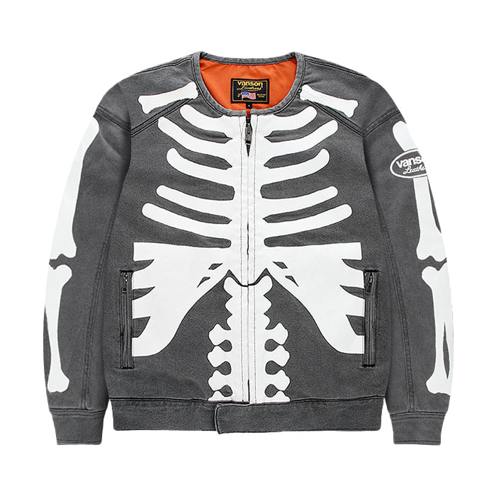 VANSON / バンソン  リッツ スケルトン デニム ライダース ジャケット 502rzv2505