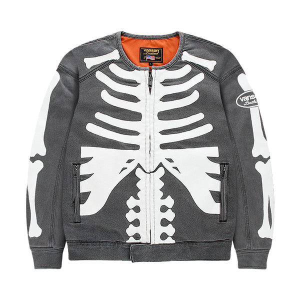 VANSON / バンソン  リッツ スケルトン デニム ライダース ジャケット 502rzv2505
