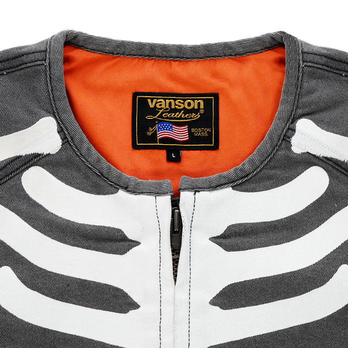 VANSON / バンソン  リッツ スケルトン デニム ライダース ジャケット 502rzv2505