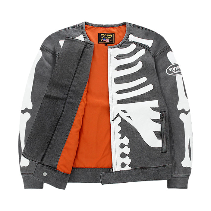 VANSON / バンソン  リッツ スケルトン デニム ライダース ジャケット 502rzv2505