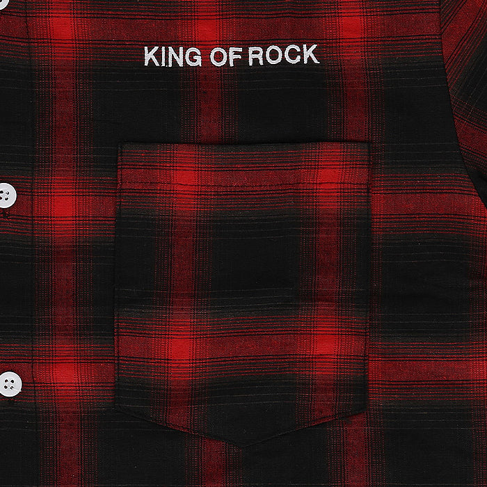 KING OF ROCK / キングオブロック  ディス オア ザット エンブロイド シャツ 502thisorthatem