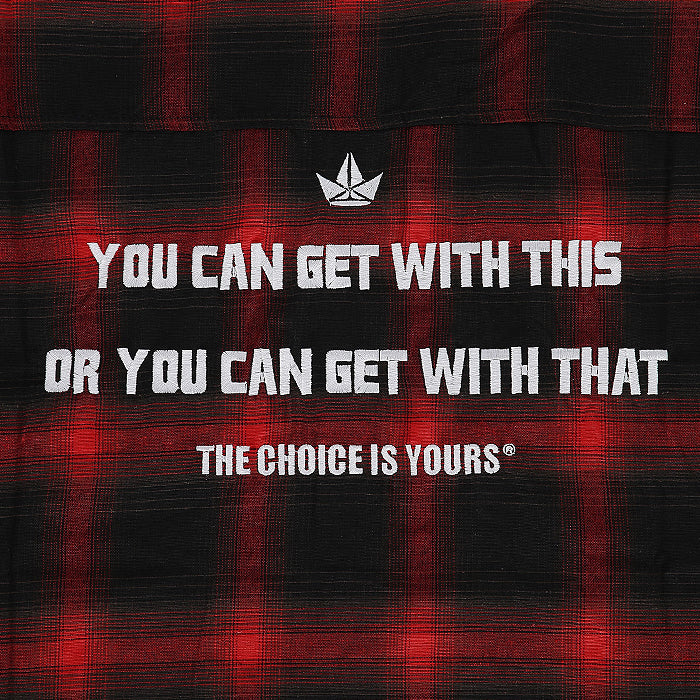 KING OF ROCK / キングオブロック  ディス オア ザット エンブロイド シャツ 502thisorthatem