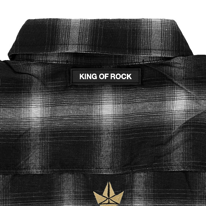 KING OF ROCK / キングオブロック  ディス オア ザット エンブロイド シャツ 502thisorthatem