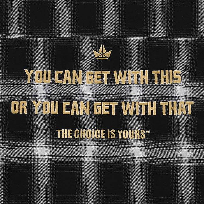 KING OF ROCK / キングオブロック  ディス オア ザット エンブロイド シャツ 502thisorthatem