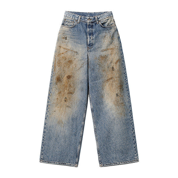 ACNE STUDIOS / アクネ ディストレスド ワイド レッグ ジーンズ 6012021mb00381