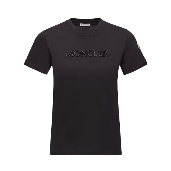 MONCLER / モンクレール エンブロイド トーナル ロゴ コットン Tシャツ レディース L10938C0002189AUO999 6018c0002189auo