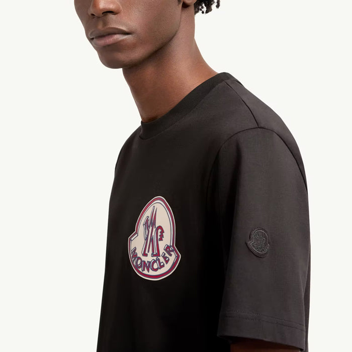 新品MONCLER ロゴコットンシャツ MONCLER / モンクレール ロゴ コットン Tシャツ L10918C0003489B8U999