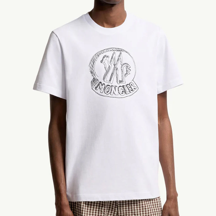 MONCLER / モンクレール スケッチ エンブロイダード ロゴ コットン T