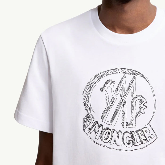 MONCLER / モンクレール スケッチ エンブロイダード ロゴ コットン T