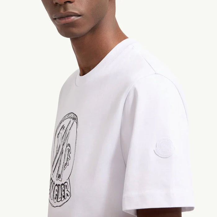 MONCLER / モンクレール スケッチ エンブロイダード ロゴ コットン T