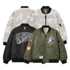 BILLIONAIRE BOYS CLUB × MANASTASH / ビリオネア ボーイズ クラブ × マナスタッシュ レザー スリーブ バーシティ ジャケット BBCJP261X001 601bbcjp261X001