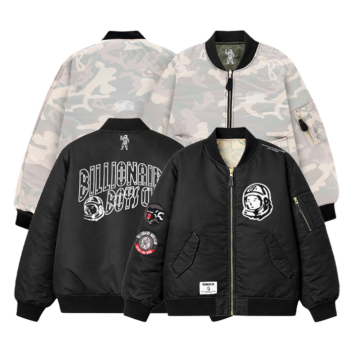 BILLIONAIRE BOYS CLUB × MANASTASH / ビリオネア ボーイズ クラブ × マナスタッシュ レザー スリーブ バーシティ ジャケット BBCJP261X001 601bbcjp261X001