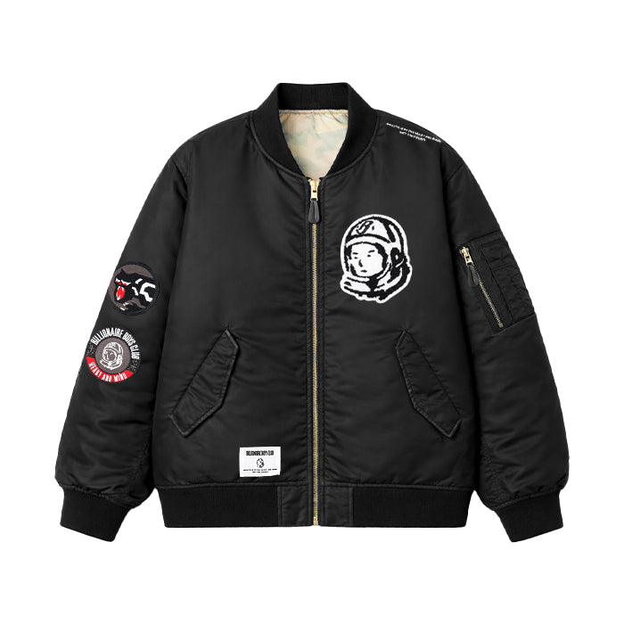 BILLIONAIRE BOYS CLUB × MANASTASH / ビリオネア ボーイズ クラブ × マナスタッシュ レザー スリーブ バーシティ ジャケット BBCJP261X001 601bbcjp261X001