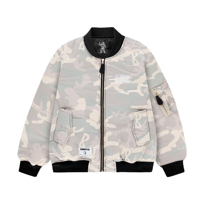 BILLIONAIRE BOYS CLUB × MANASTASH / ビリオネア ボーイズ クラブ × マナスタッシュ レザー スリーブ バーシティ ジャケット BBCJP261X001 601bbcjp261X001