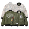 BILLIONAIRE BOYS CLUB × MANASTASH / ビリオネア ボーイズ クラブ × マナスタッシュ レザー スリーブ バーシティ ジャケット BBCJP261X001 601bbcjp261X001