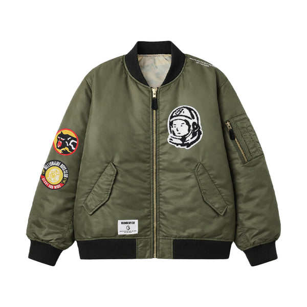 BILLIONAIRE BOYS CLUB × MANASTASH / ビリオネア ボーイズ クラブ × マナスタッシュ レザー スリーブ バーシティ ジャケット BBCJP261X001 601bbcjp261X001