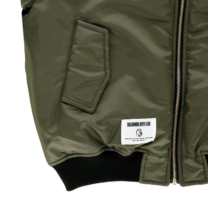 BILLIONAIRE BOYS CLUB × MANASTASH / ビリオネア ボーイズ クラブ × マナスタッシュ レザー スリーブ バーシティ ジャケット BBCJP261X001 601bbcjp261X001