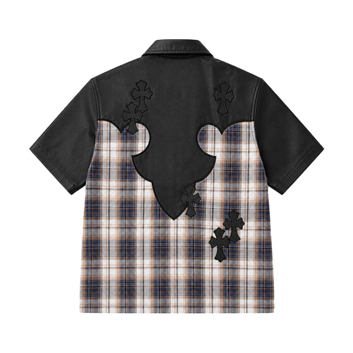 GUAPI / グアピ プレイド クロス パッチ シャツ 601crosspatch