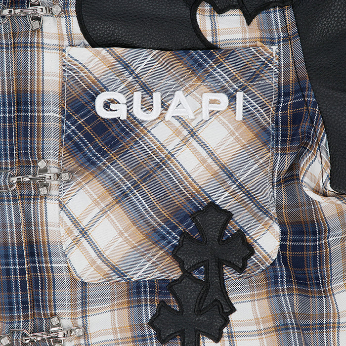 GUAPI / グアピ プレイド クロス パッチ シャツ 601crosspatch