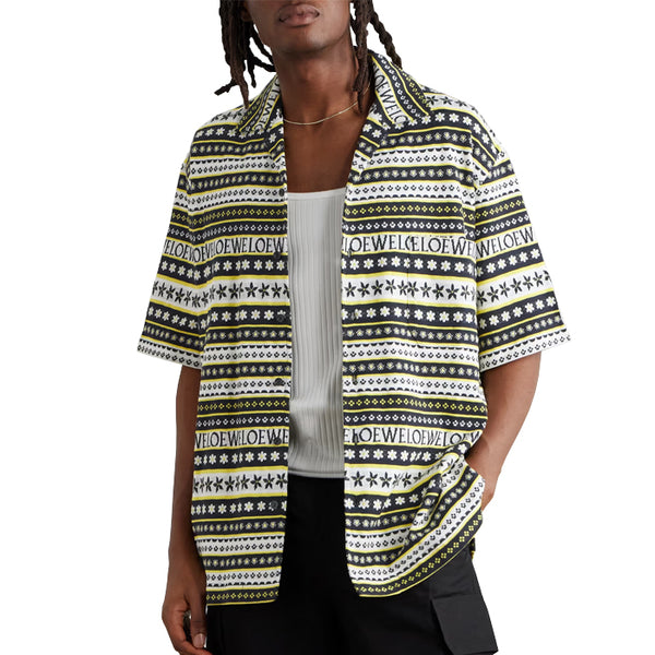 LOEWE / ロエベ キャンプ カラー ジャカード ニッティド コットン シャツ H616Y23X32 601h616y23x32