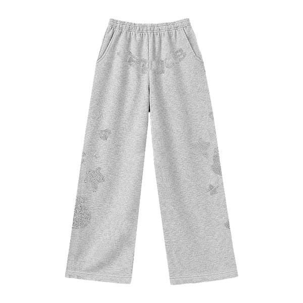 SP5DER / スパイダー ラインストーン ベルーガ V2 ワイド スウェットパンツ 601lugavwideleg