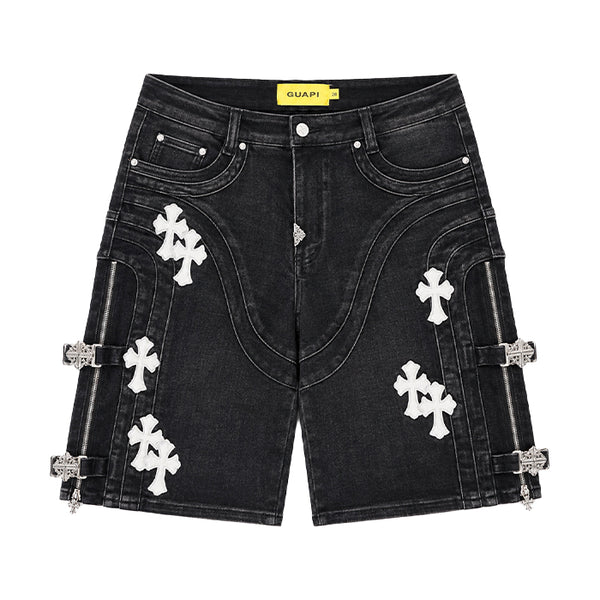 GUAPI / グアピ オブシディアン ブラック クロス バックル ショートパンツ メンズ 601obscrsbuckle